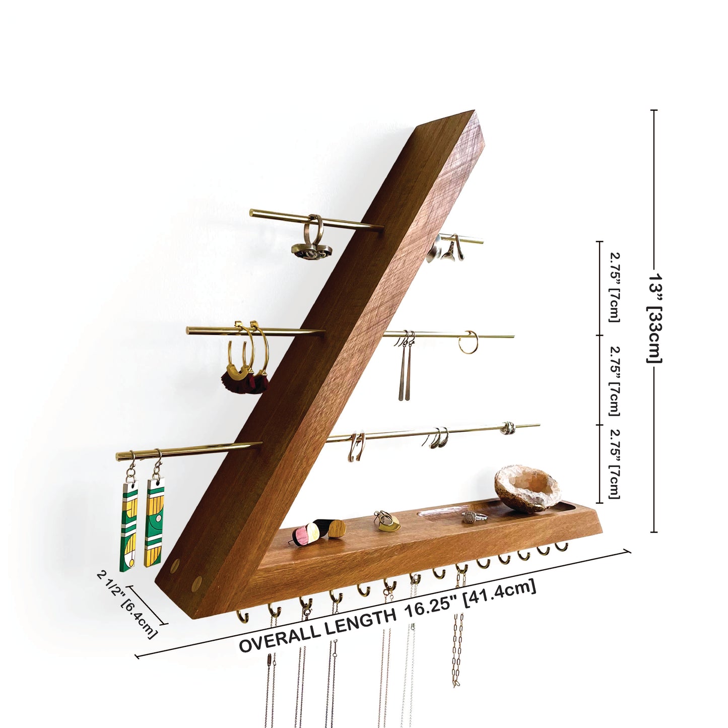 Acacia Jewelry Organizer Wall Mounted