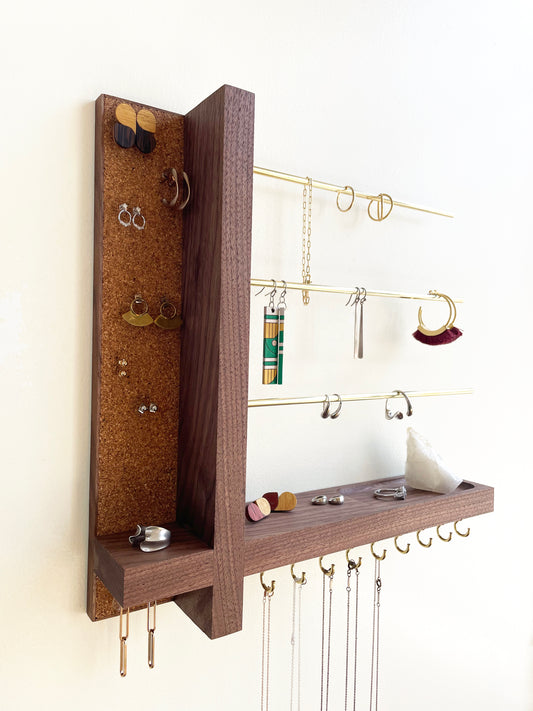 Hardwood Square Jewelry Organizer