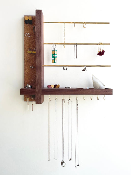 Hardwood Square Jewelry Organizer