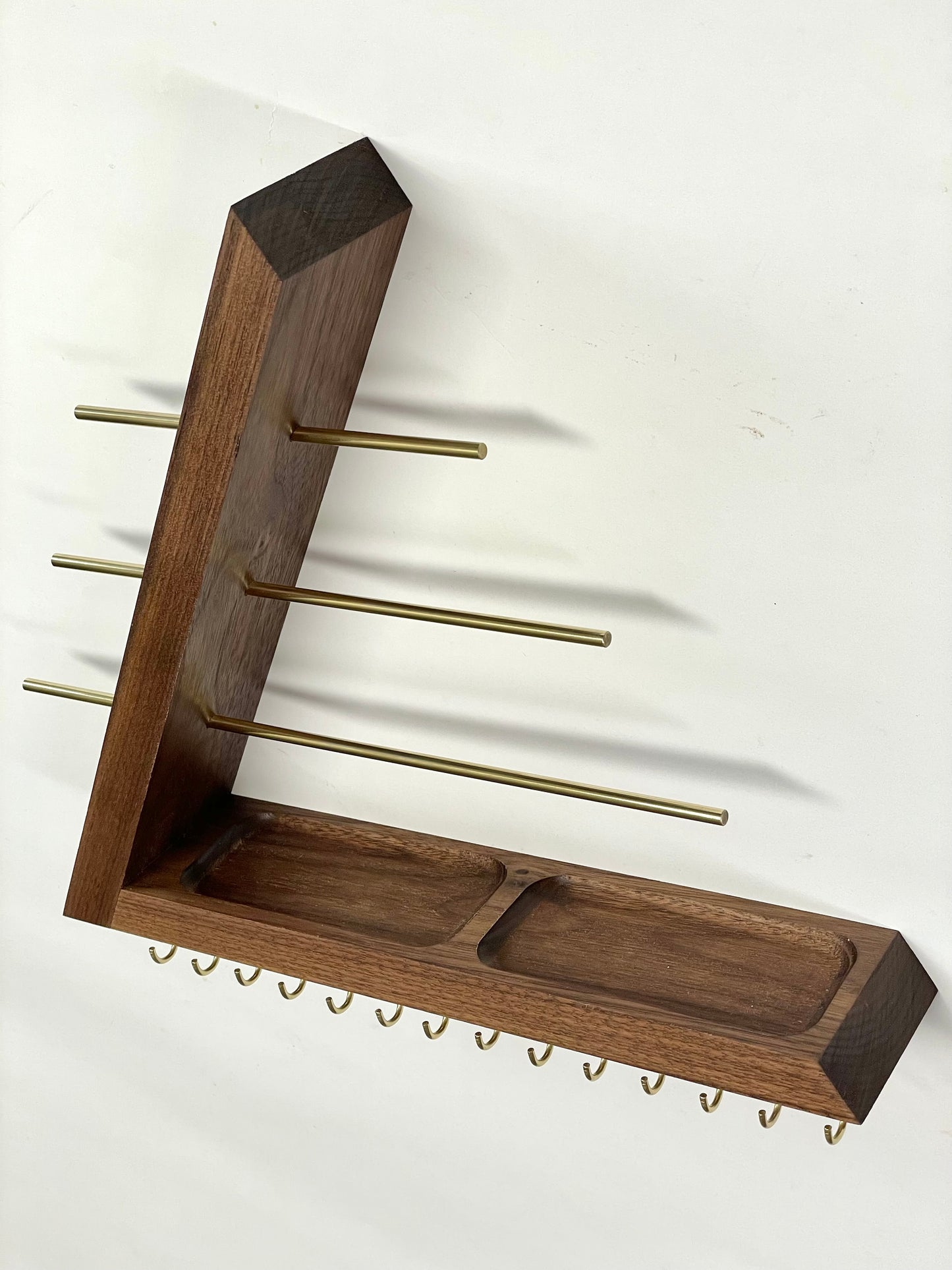 Hickory Wood Jewelry Organizer