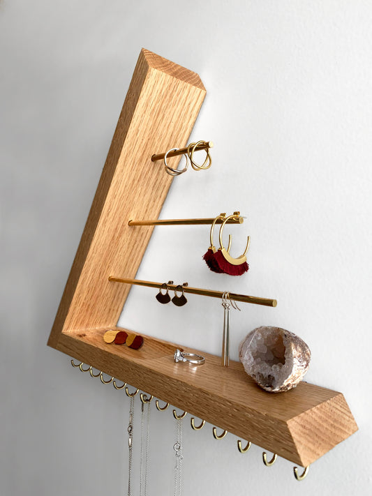 White Oak Jewelry Organizer