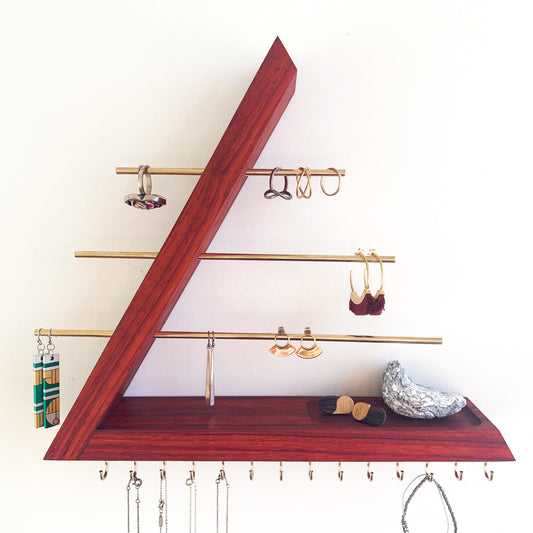 Exotic Padauk Wood Jewelry Organizer