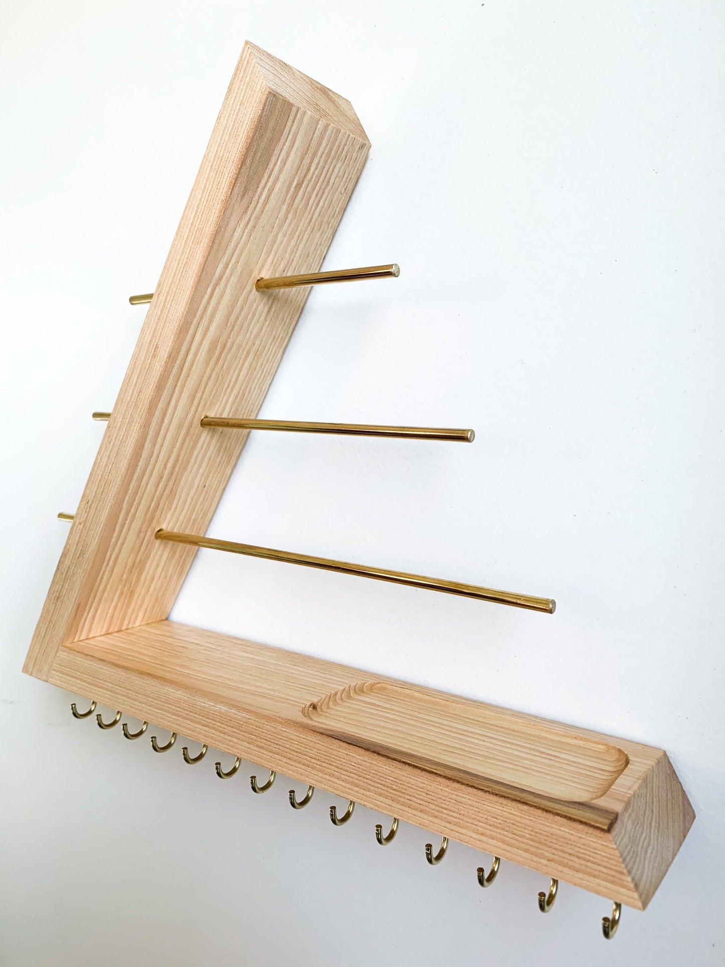 Hickory Wood Jewelry Organizer