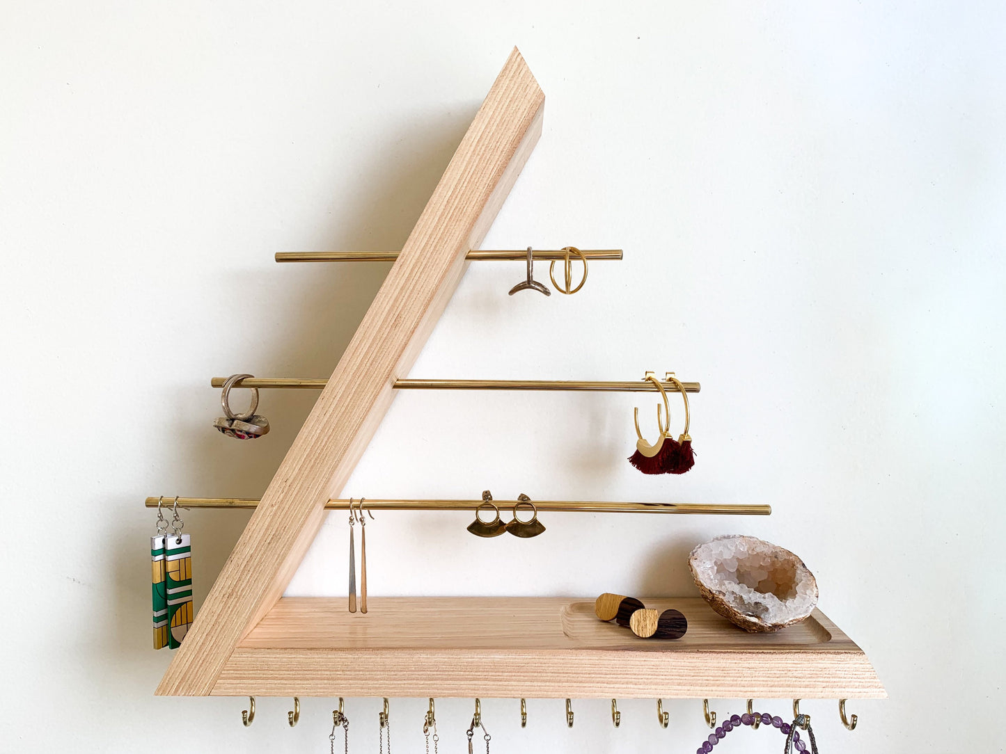 Hickory Wood Jewelry Organizer