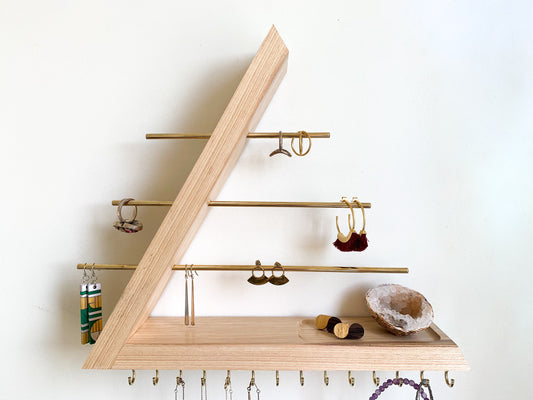 Hickory Wood Jewelry Organizer