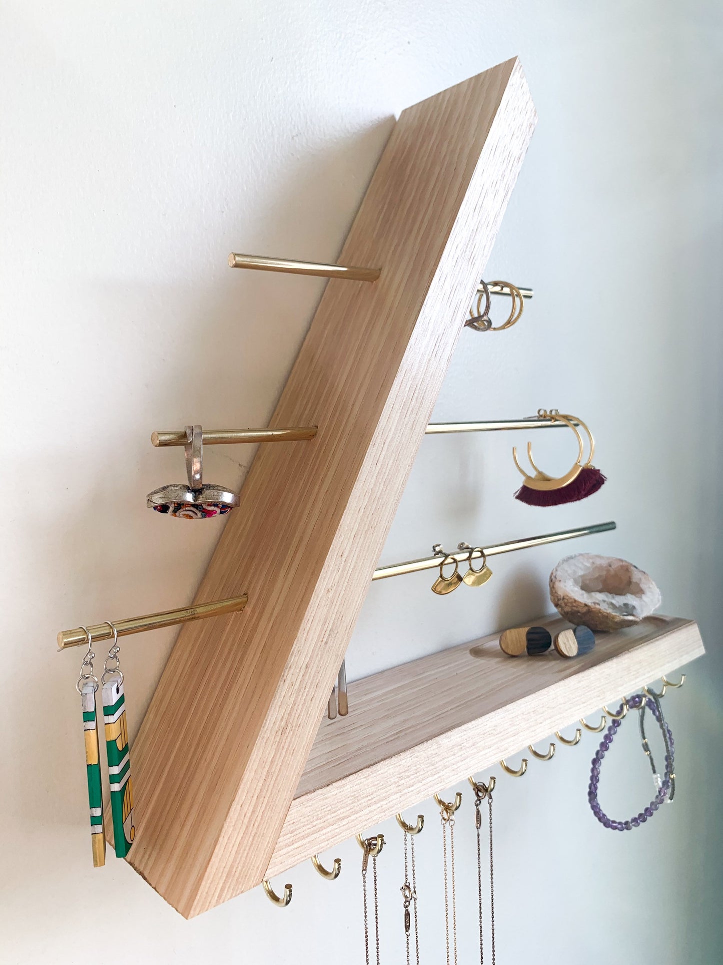 Hickory Wood Jewelry Organizer