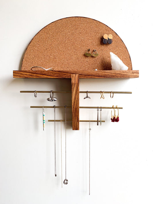 Exotic Zebra Wood Jewelry Organizer