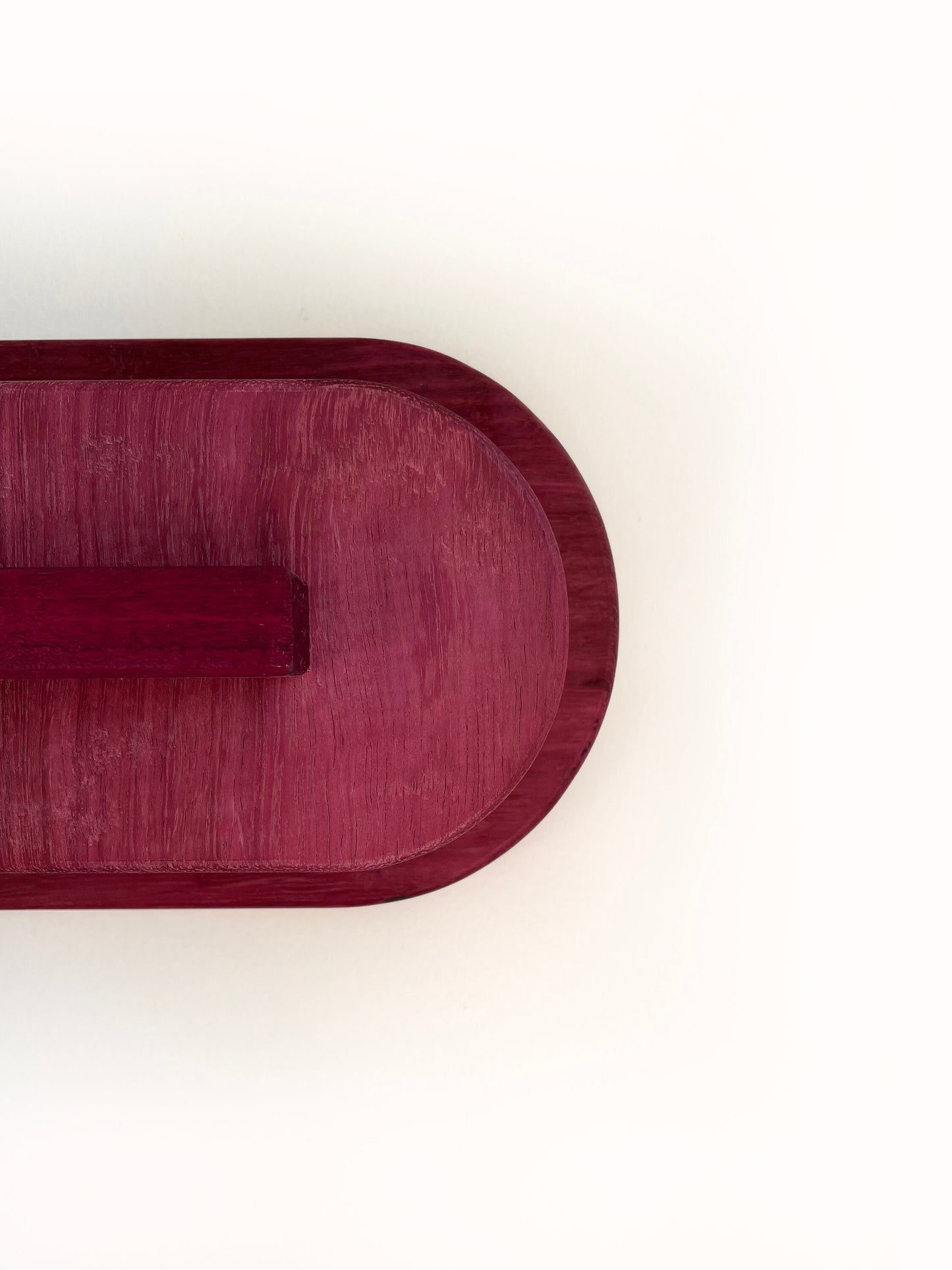 Exotic Purpleheart Wood Entryway Organizer