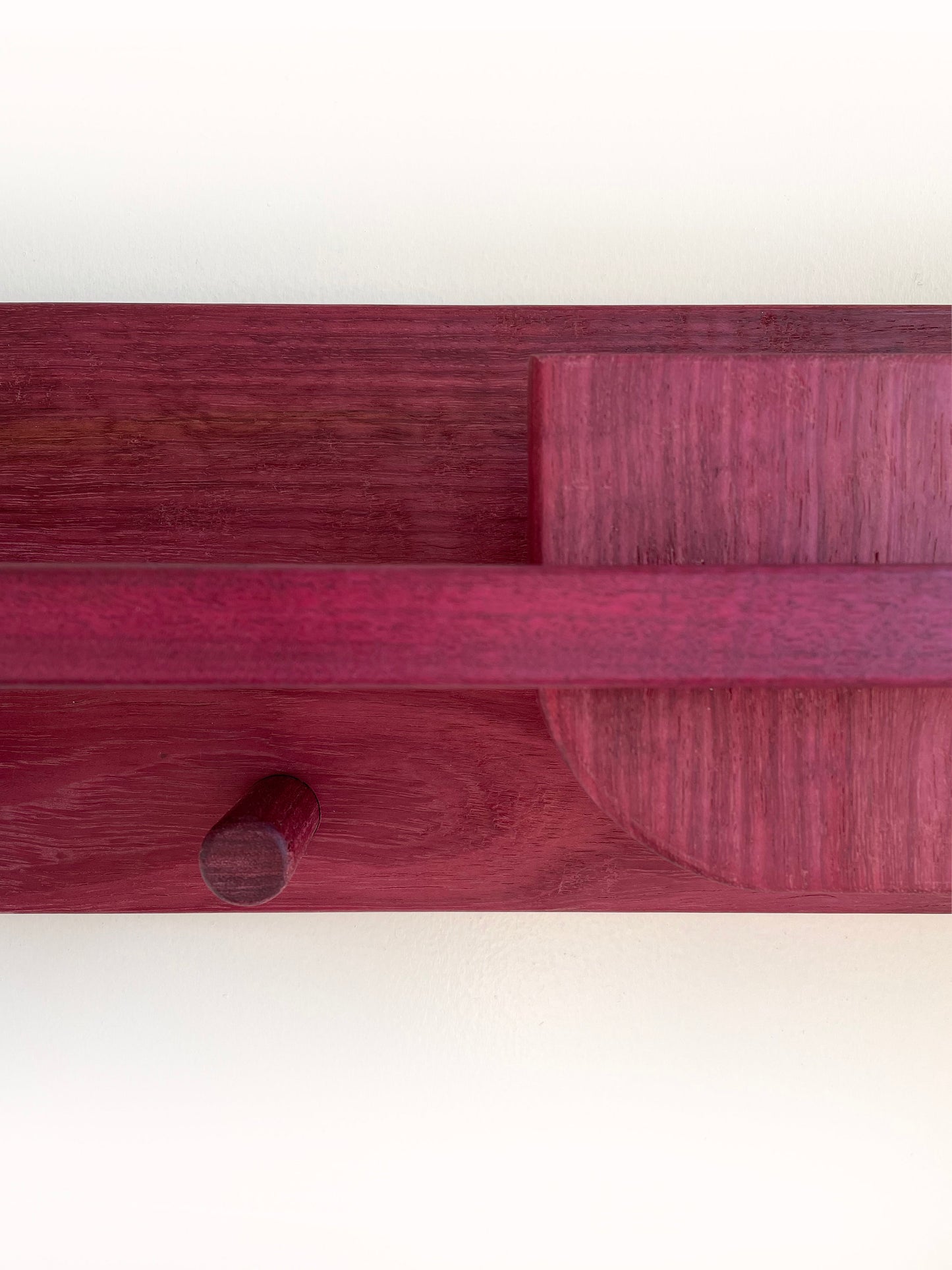 Exotic Purpleheart Wood Entryway Organizer