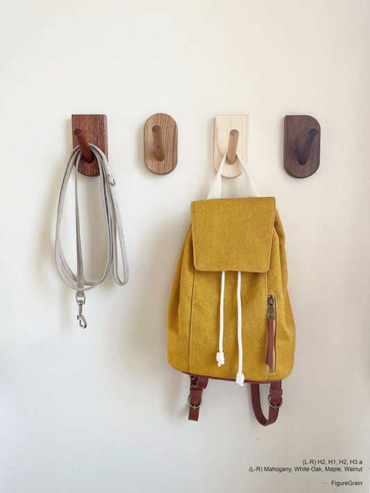 Mid-Century Modern Inspired Hardwood Wall Hooks