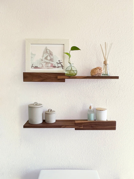 Modern Hardwood Floating Shelf