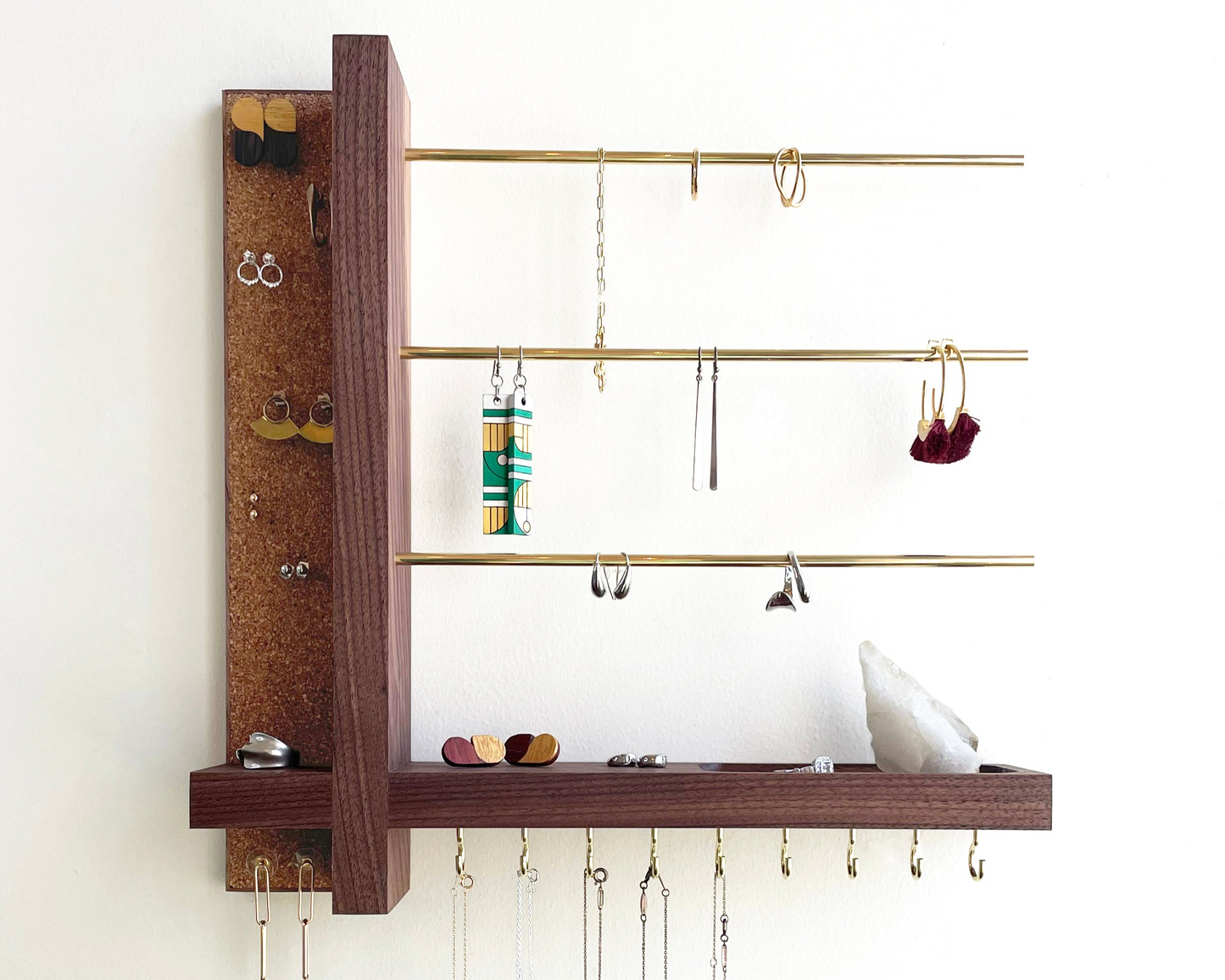 Hardwood Square Jewelry Organizer
