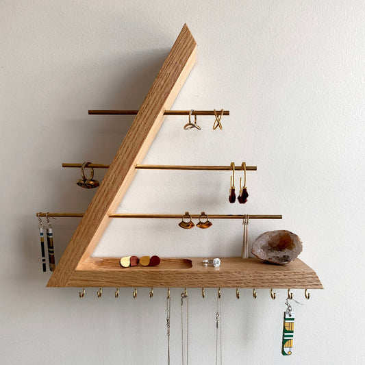 White Oak Jewelry Organizer