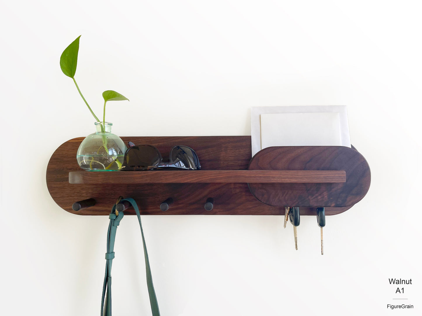 Large Hardwood Entryway Organizer