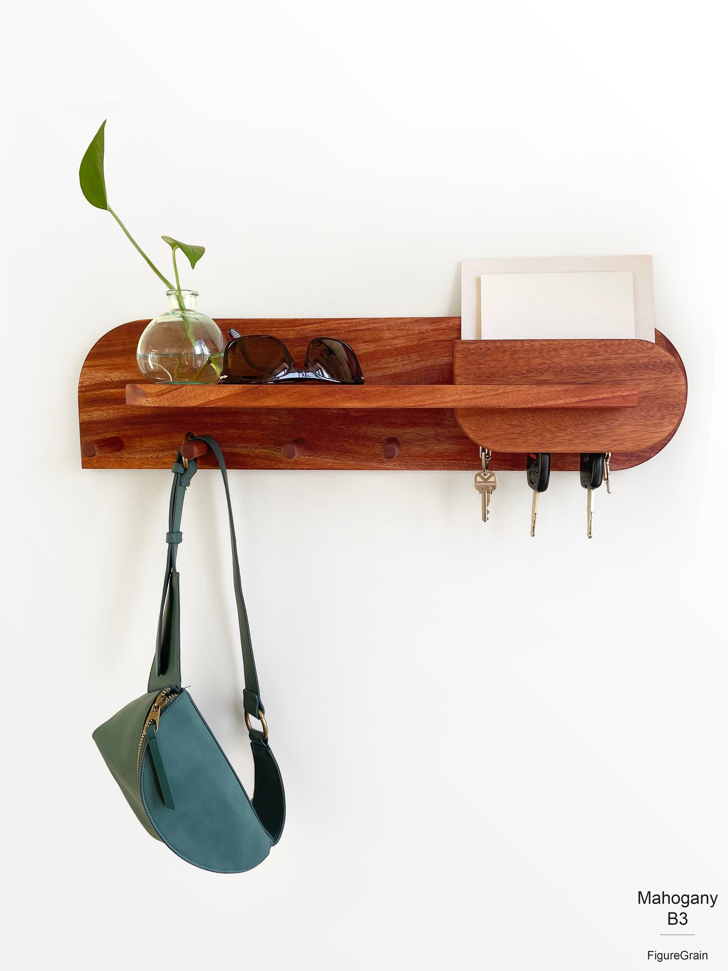 Large Hardwood Entryway Organizer