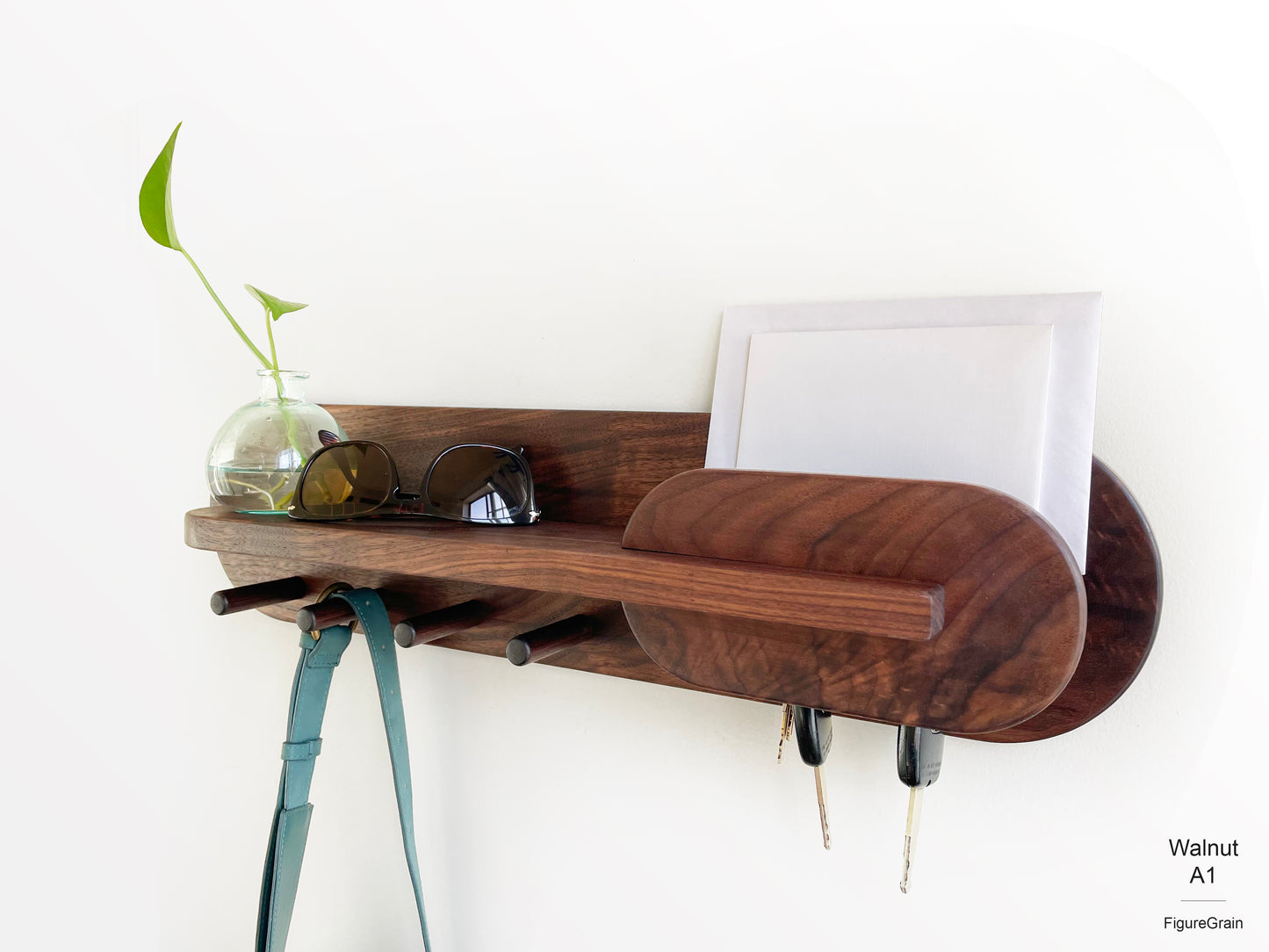 Large Hardwood Entryway Organizer