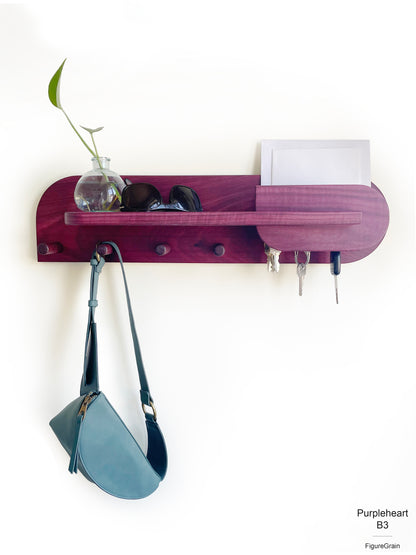 Large Hardwood Entryway Organizer