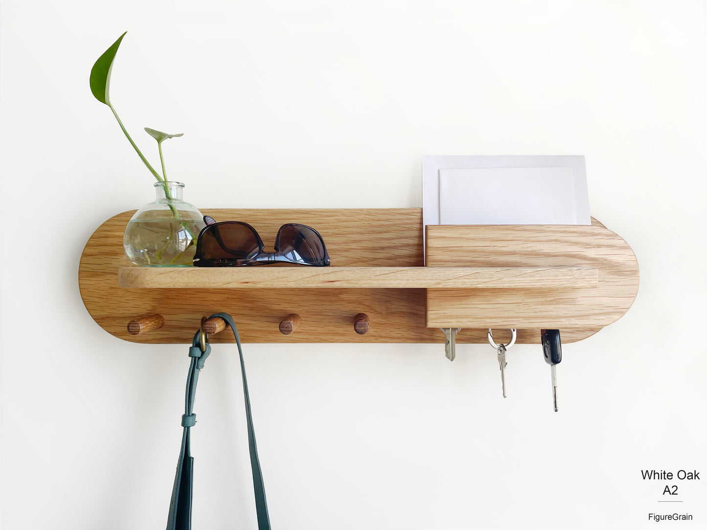 Large Hardwood Entryway Organizer