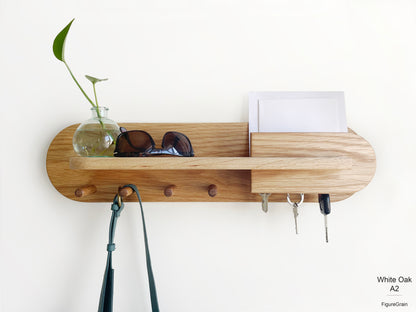 Large Hardwood Entryway Organizer