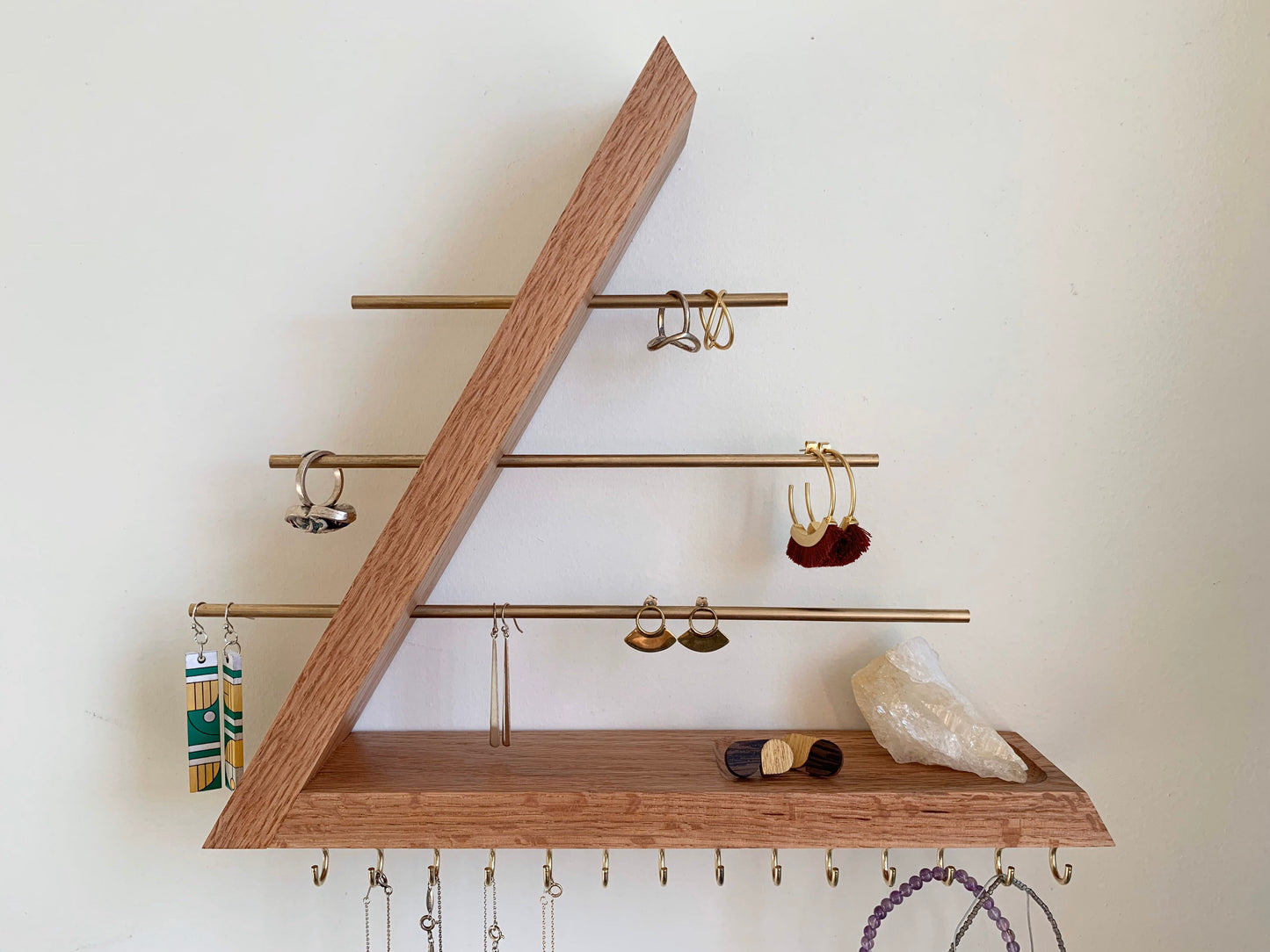 Red Oak Jewelry Organizer