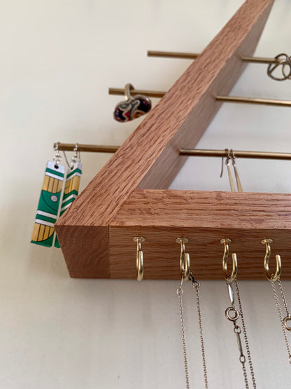 Red Oak Jewelry Organizer