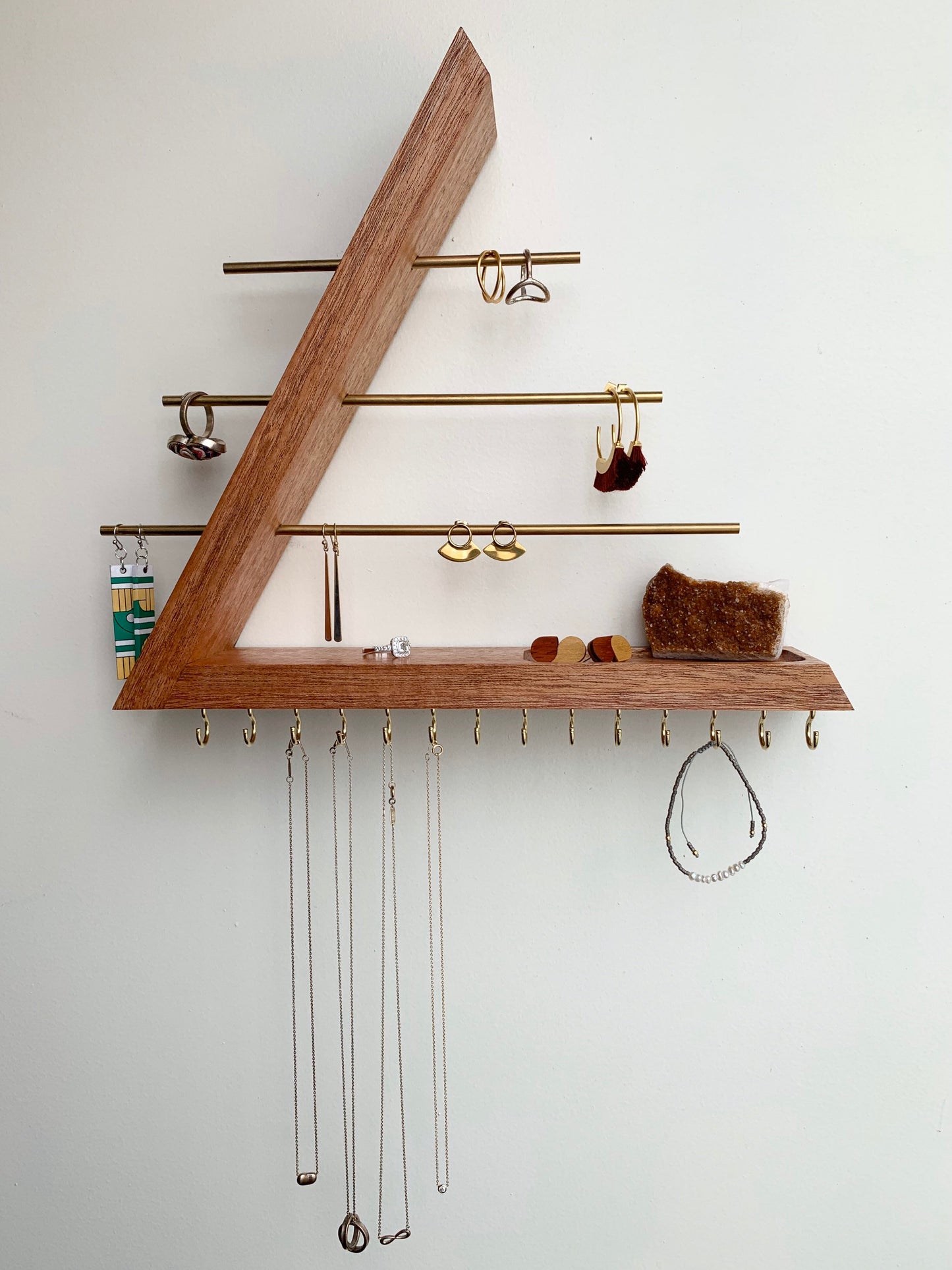 Mahogany Wood Jewelry Organizer