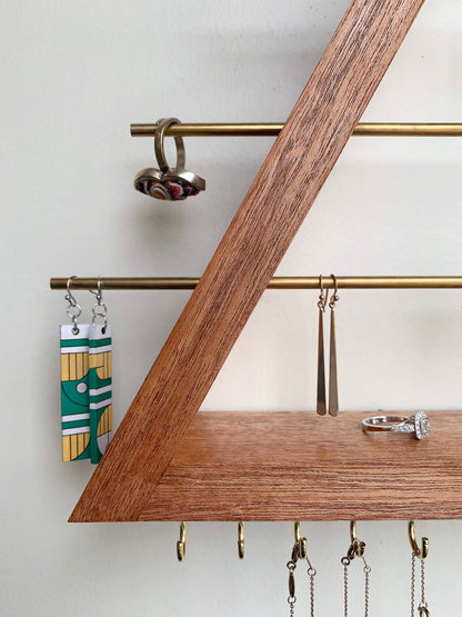 Mahogany Wood Jewelry Organizer