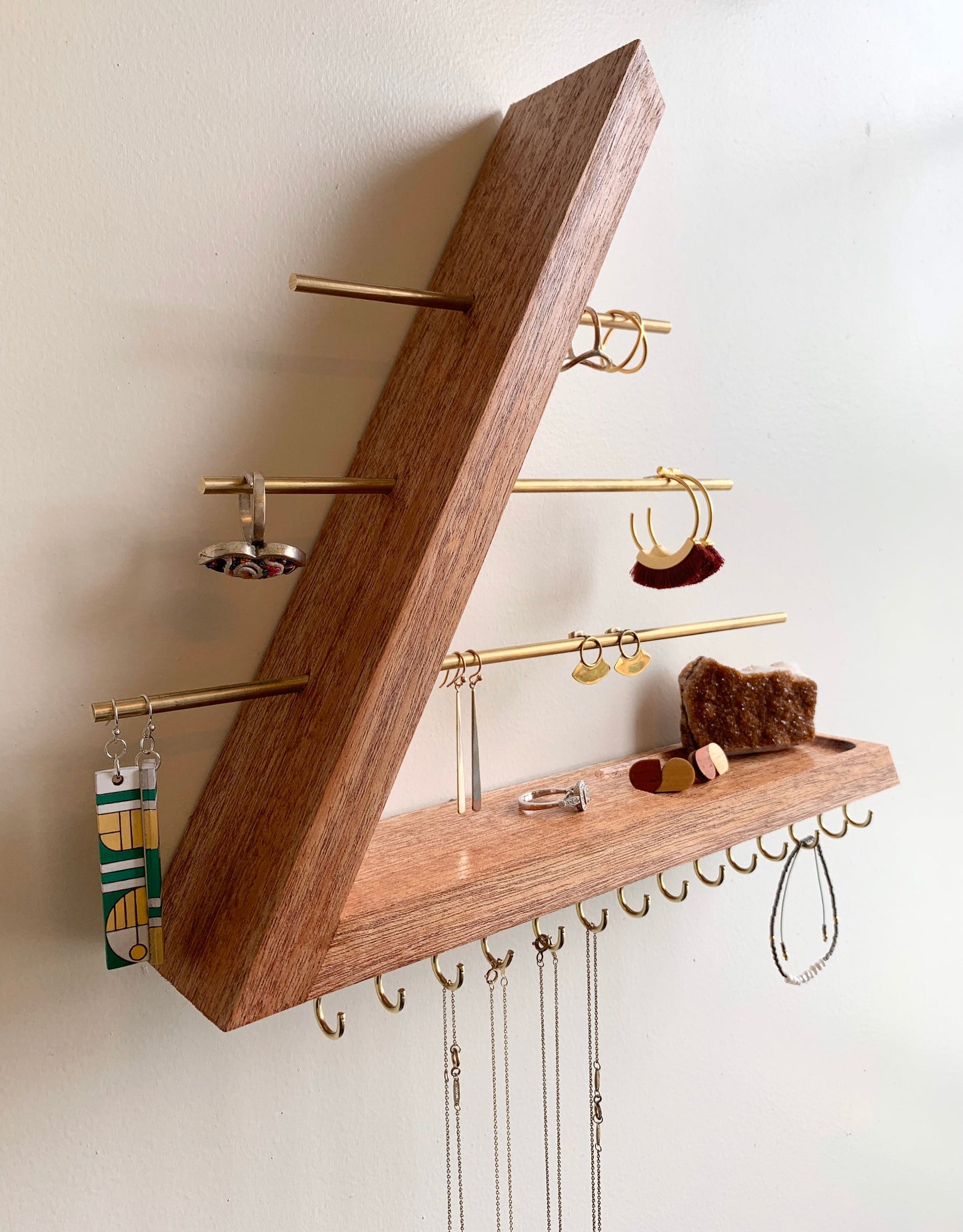 Mahogany Wood Jewelry Organizer