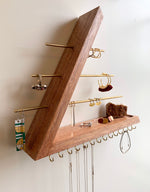 Load image into Gallery viewer, Mahogany Wood Jewelry Organizer
