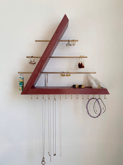 Purpleheart Wood Jewelry Organizer