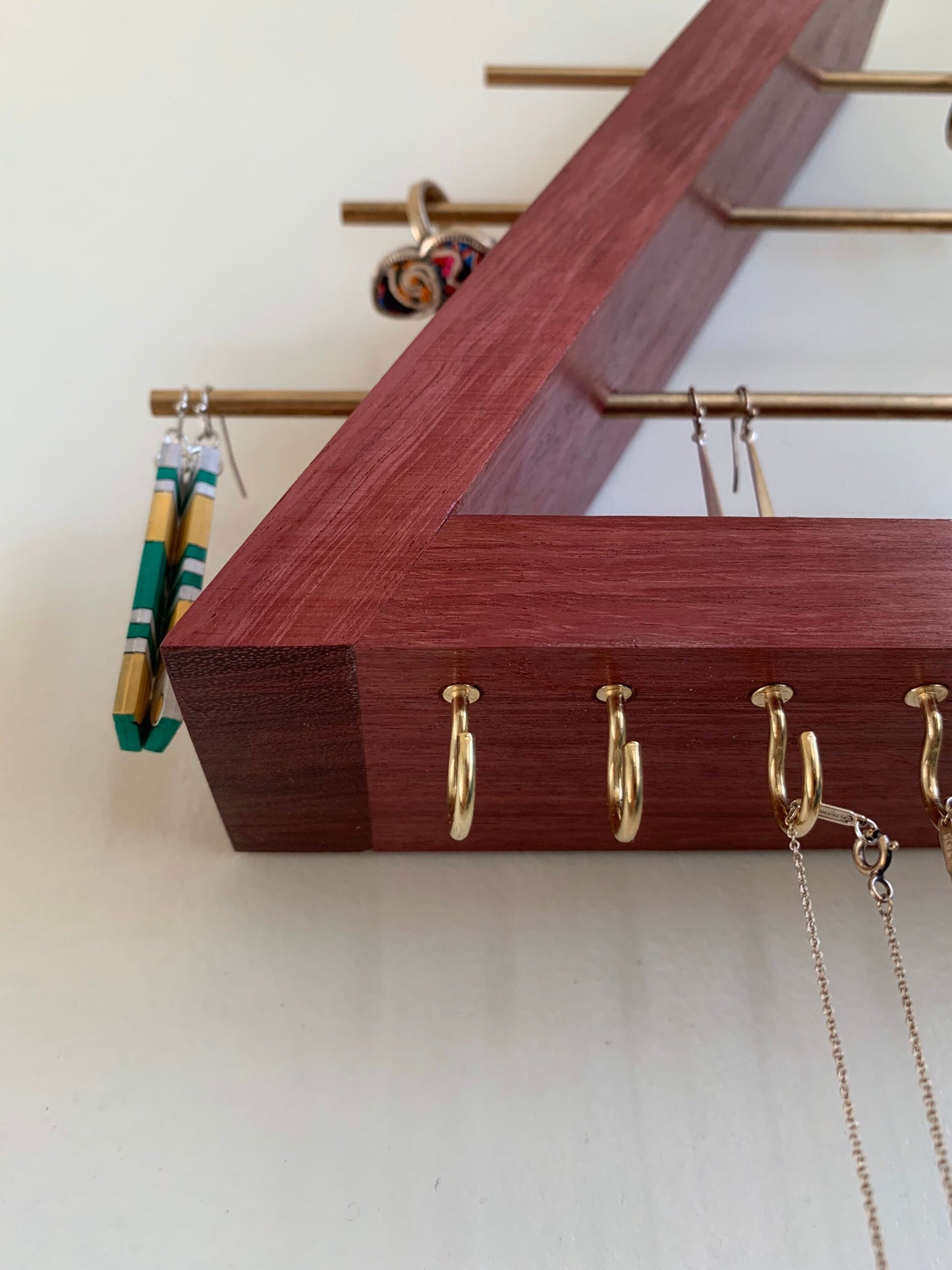 Purpleheart Wood Jewelry Organizer