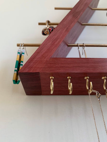 Purpleheart Wood Jewelry Organizer
