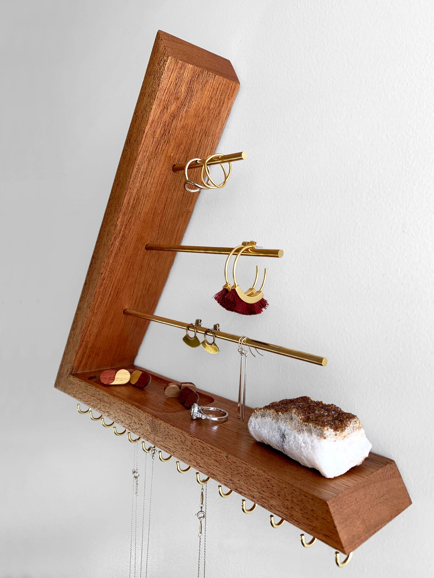 Mahogany Wood Jewelry Organizer