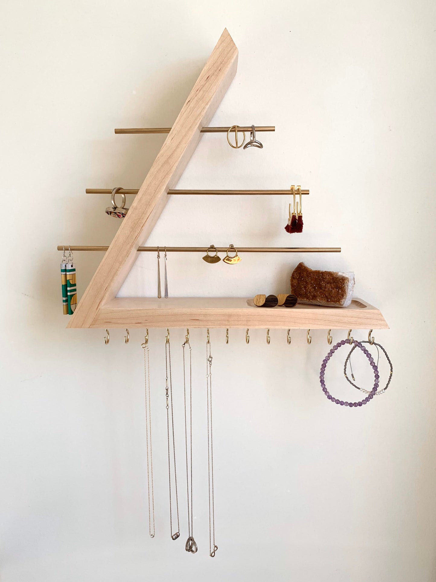 Maple Wood Jewelry Organizer