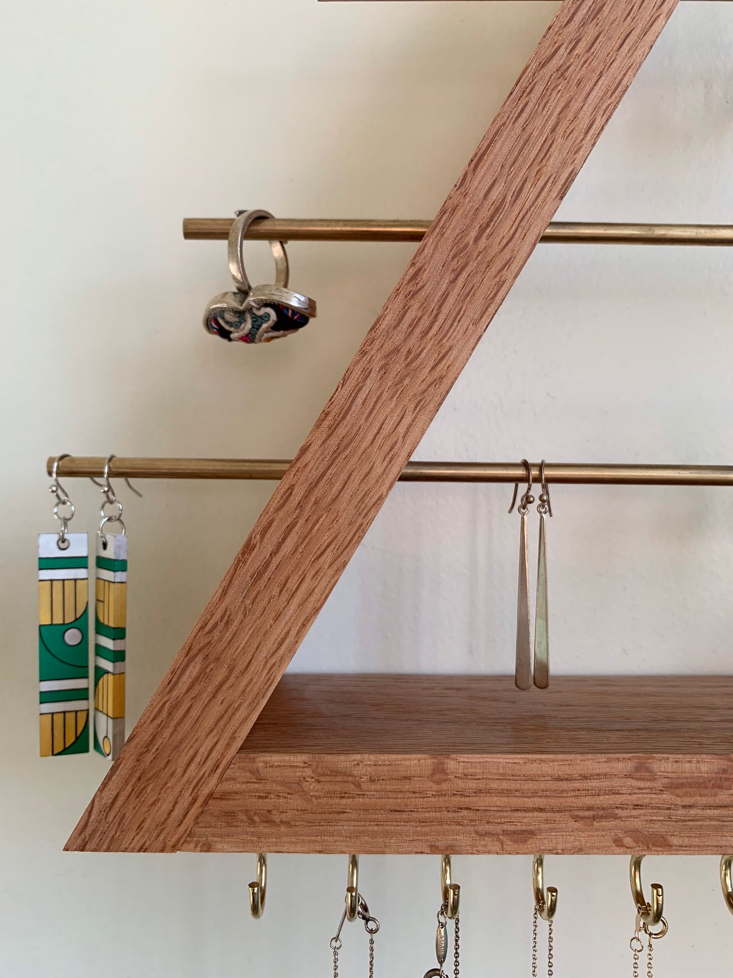 Red Oak Jewelry Organizer