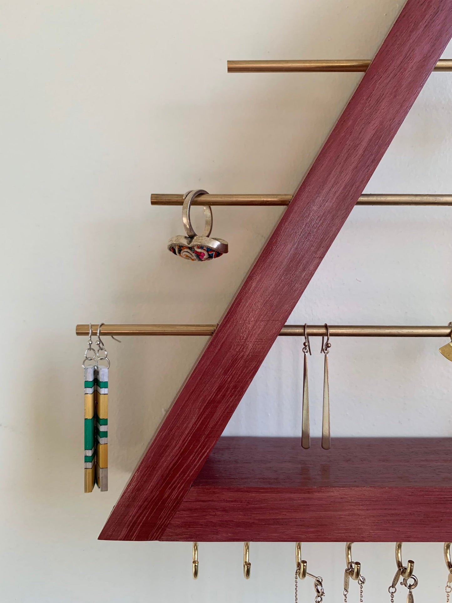 Purpleheart Wood Jewelry Organizer
