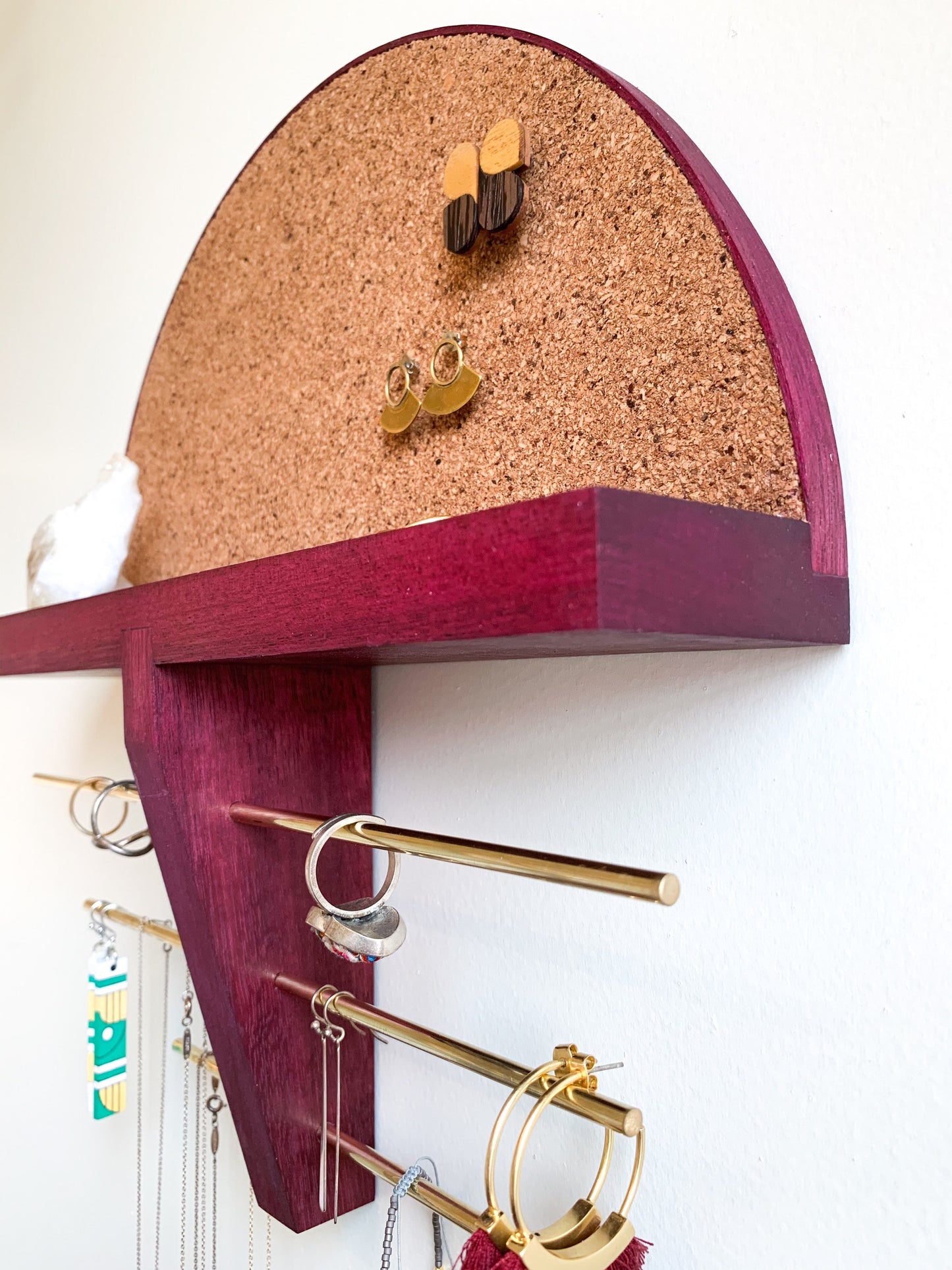 Purpleheart Wood Jewelry Organizer