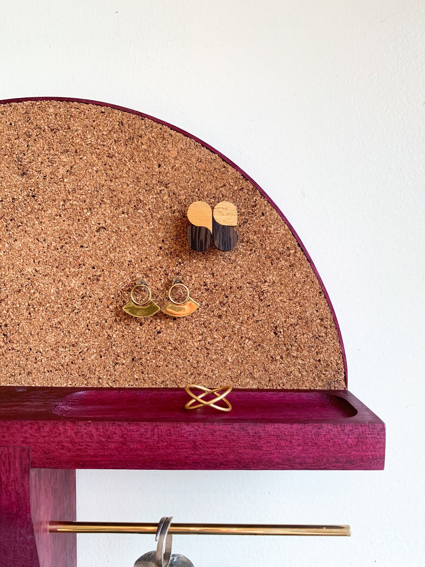 Purpleheart Wood Jewelry Organizer