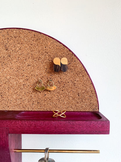 Purpleheart Wood Jewelry Organizer