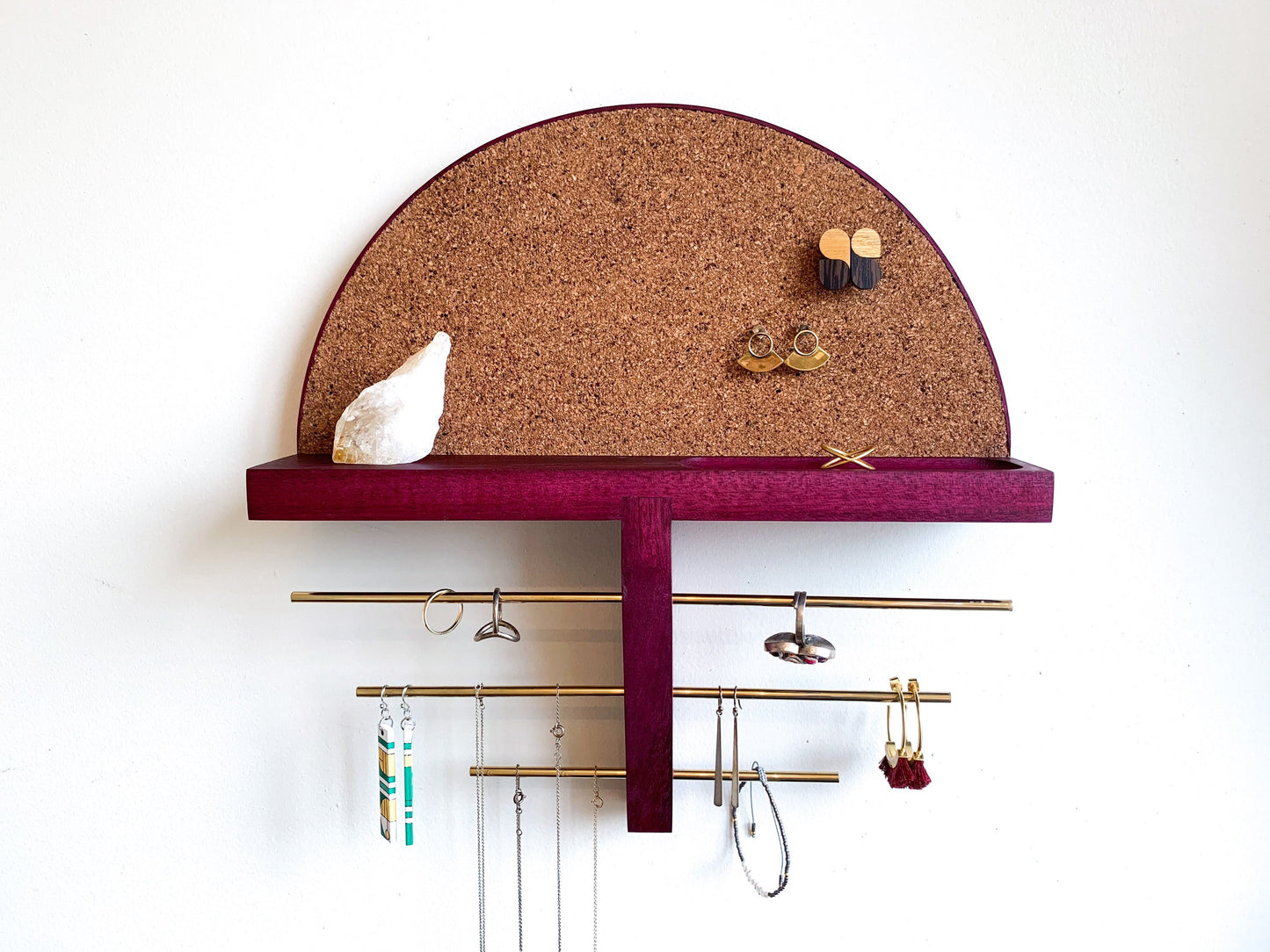 Purpleheart Wood Jewelry Organizer