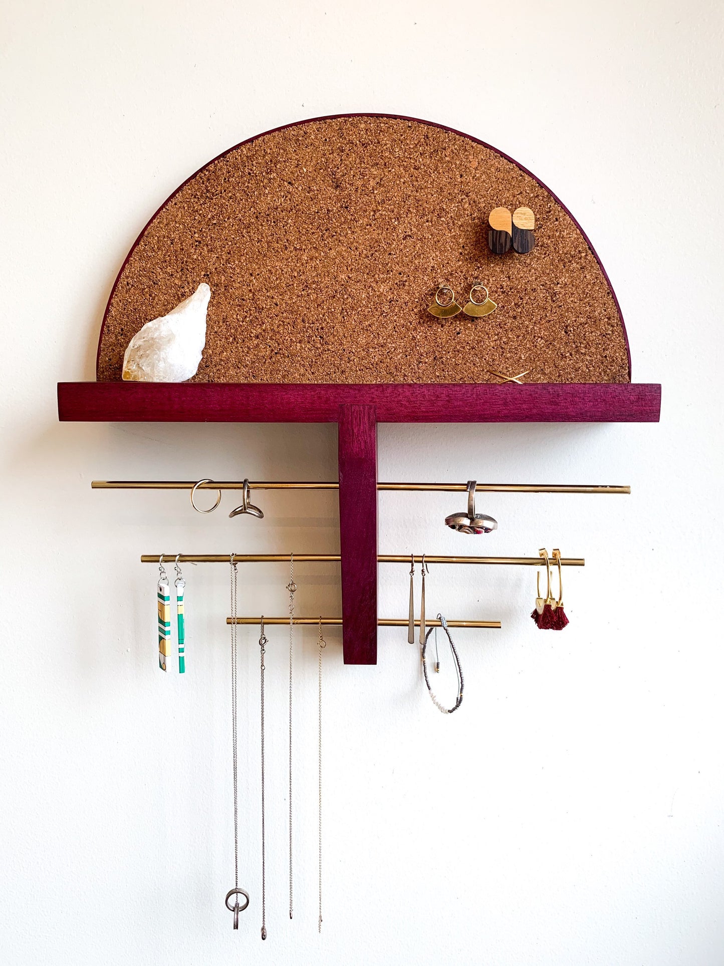 Purpleheart Wood Jewelry Organizer