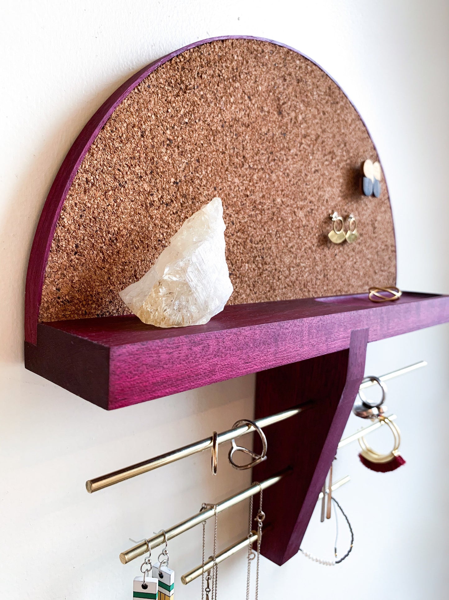 Purpleheart Wood Jewelry Organizer