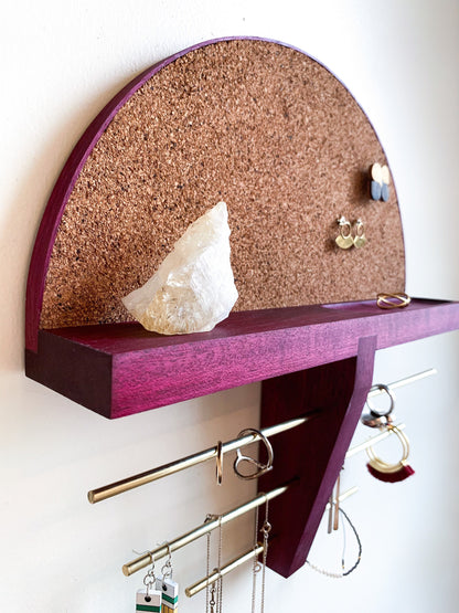 Purpleheart Wood Jewelry Organizer