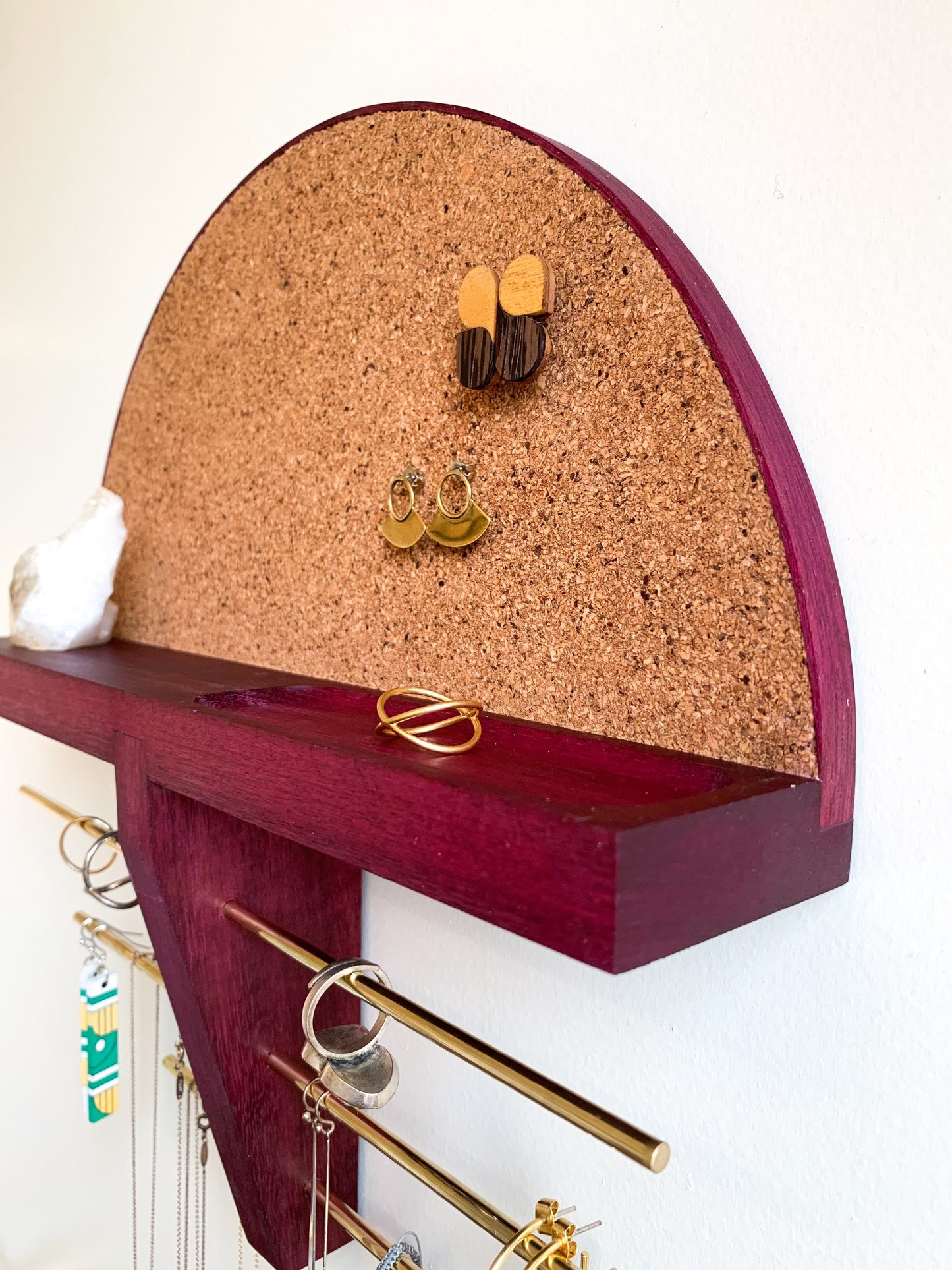 Purpleheart Wood Jewelry Organizer