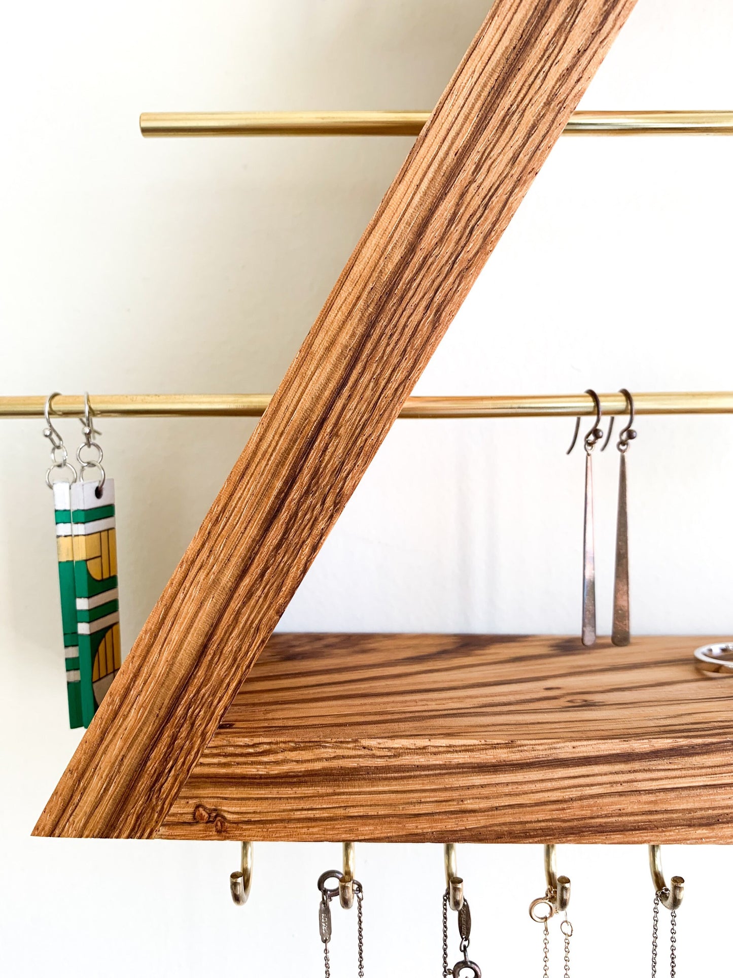 Zebra Wood Jewelry Organizer