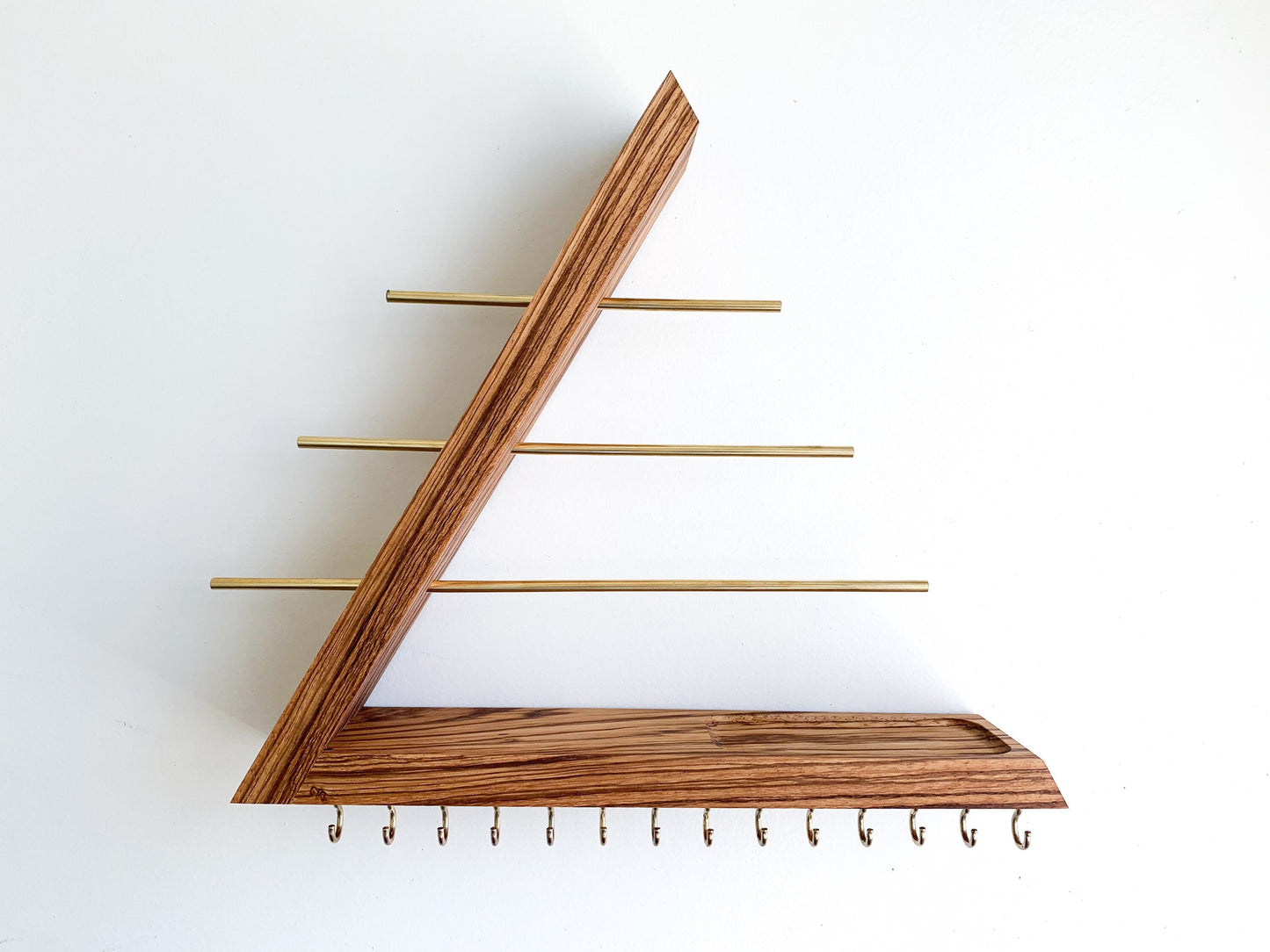 Zebra Wood Jewelry Organizer