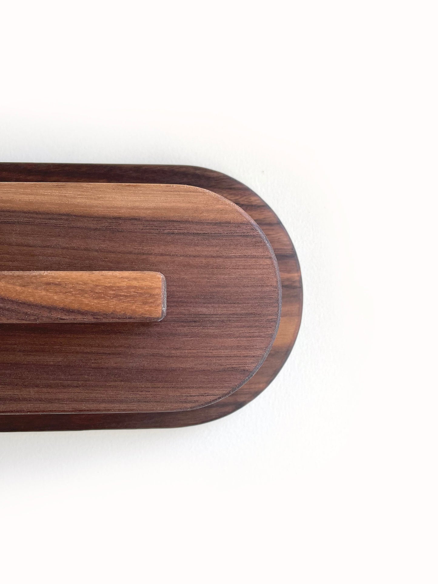 Exotic Walnut Wood Entryway Organizer