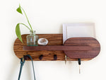 Load image into Gallery viewer, Exotic Zebra Wood and Walnut Entryway Organizer
