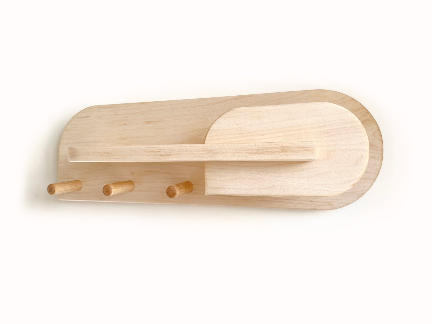 Maple Wood  Entryway Organizer