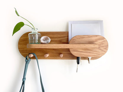 White Oak Entryway Organizer